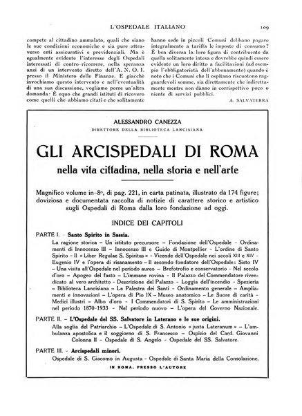 L'ospedale italiano giornale di scienza e di tecnica ospedaliera