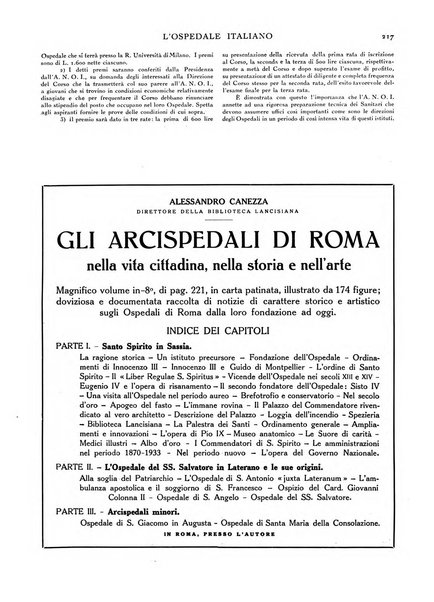 L'ospedale italiano giornale di scienza e di tecnica ospedaliera