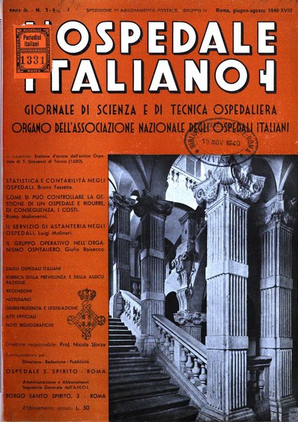 L'ospedale italiano giornale di scienza e di tecnica ospedaliera