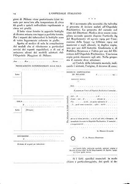 L'ospedale italiano giornale di scienza e di tecnica ospedaliera