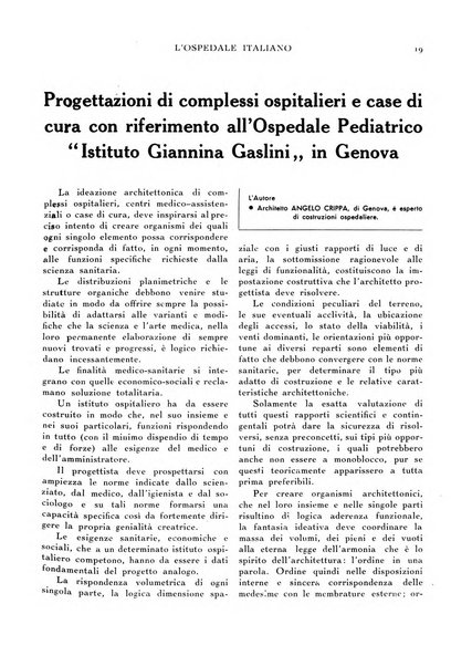 L'ospedale italiano giornale di scienza e di tecnica ospedaliera