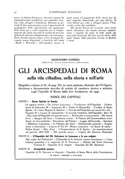 L'ospedale italiano giornale di scienza e di tecnica ospedaliera