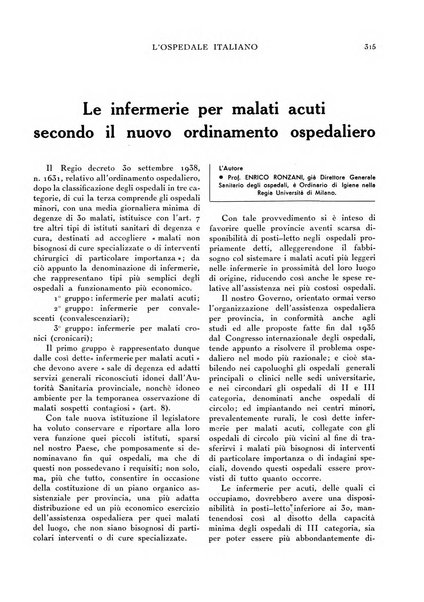 L'ospedale italiano giornale di scienza e di tecnica ospedaliera