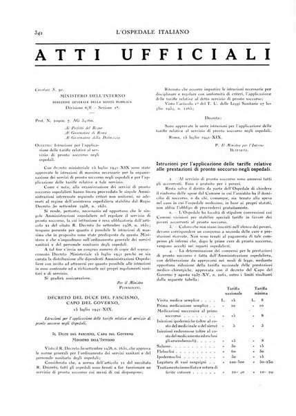 L'ospedale italiano giornale di scienza e di tecnica ospedaliera