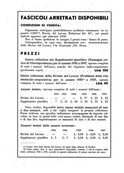 Supplemento giuridico della rivista del lavoro rassegna critica di giurisprudenza