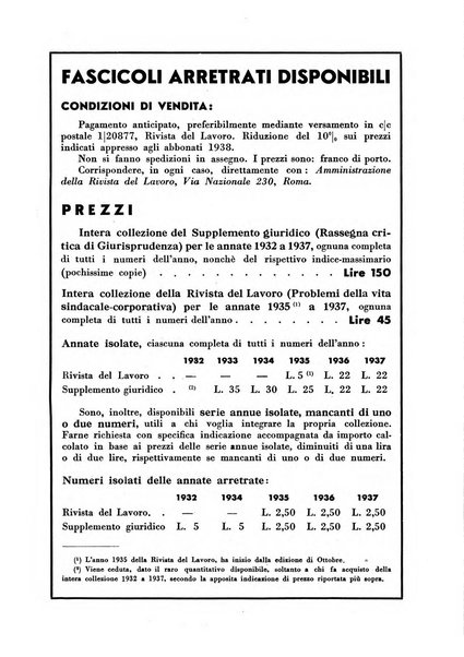 Supplemento giuridico della rivista del lavoro rassegna critica di giurisprudenza