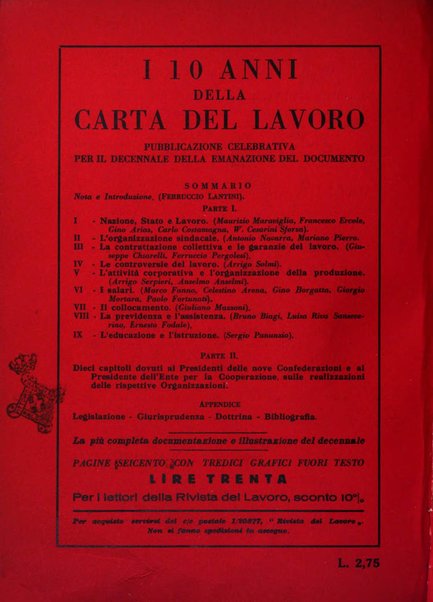 Supplemento giuridico della rivista del lavoro rassegna critica di giurisprudenza