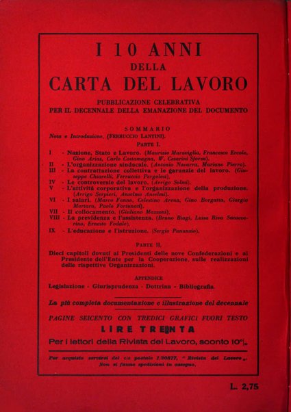 Supplemento giuridico della rivista del lavoro rassegna critica di giurisprudenza