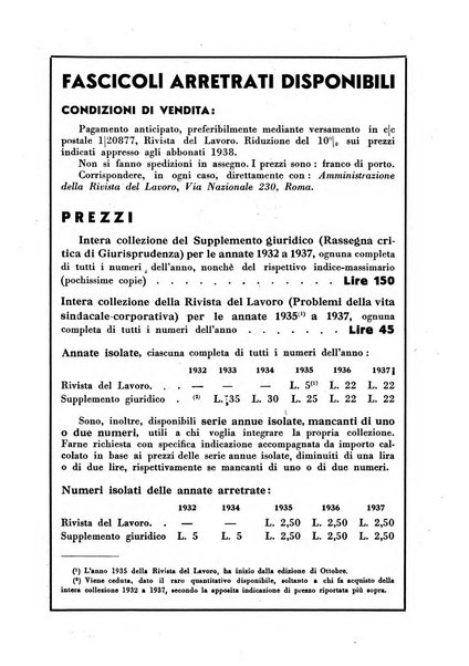 Supplemento giuridico della rivista del lavoro rassegna critica di giurisprudenza