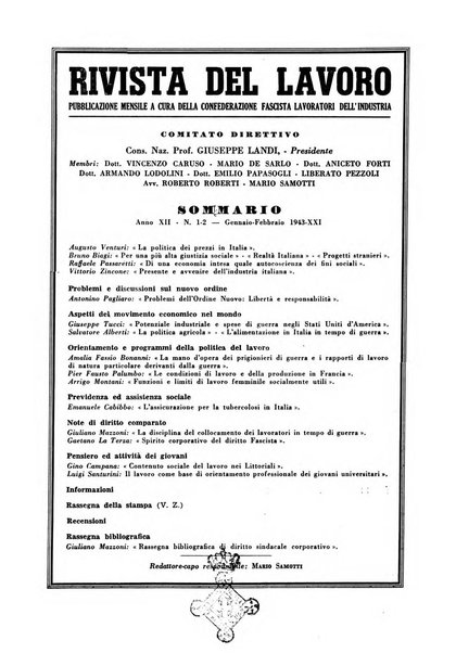 Supplemento giuridico della rivista del lavoro rassegna critica di giurisprudenza