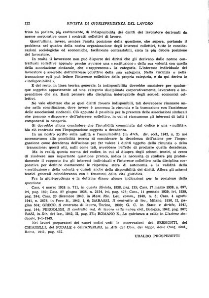 Supplemento giuridico della rivista del lavoro rassegna critica di giurisprudenza