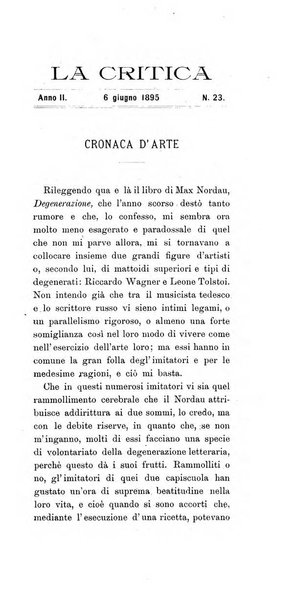 La critica rivista settimanale di arte