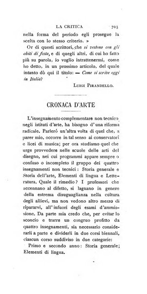 La critica rivista settimanale di arte