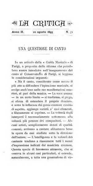 La critica rivista settimanale di arte