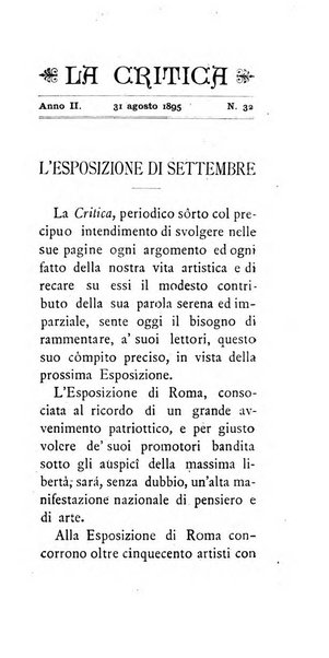 La critica rivista settimanale di arte