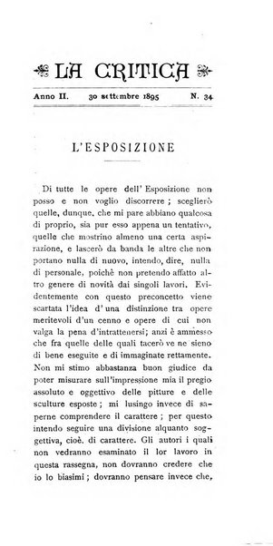 La critica rivista settimanale di arte