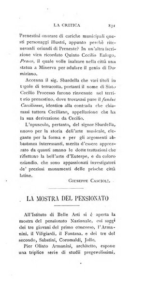 La critica rivista settimanale di arte