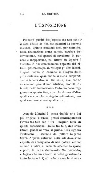 La critica rivista settimanale di arte