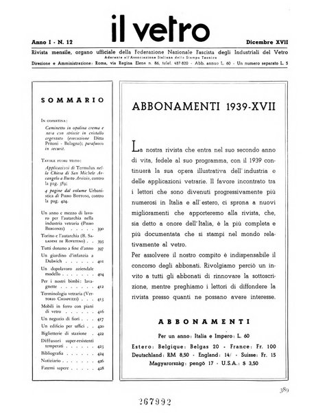 Il vetro rivista mensile