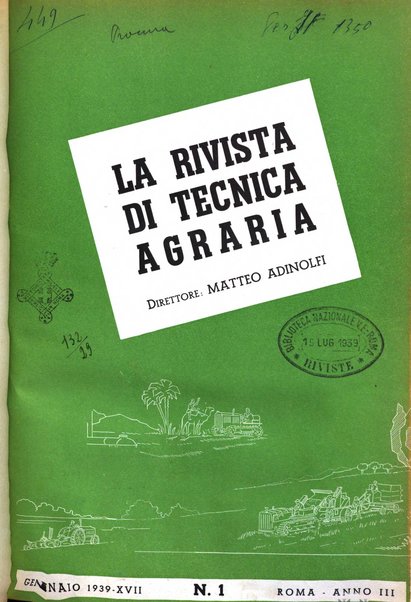 La rivista di tecnica agraria