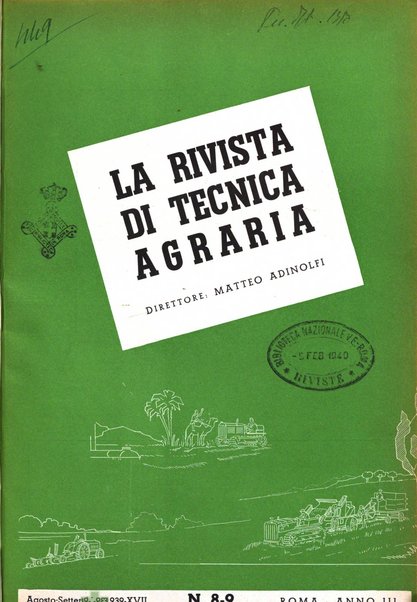 La rivista di tecnica agraria