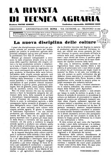 La rivista di tecnica agraria