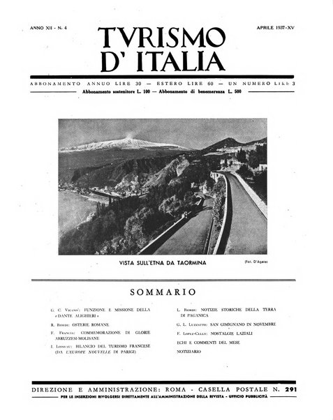 Turismo d'Italia rassegna mensile