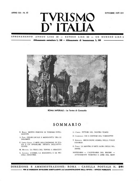 Turismo d'Italia rassegna mensile