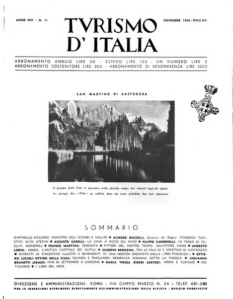 Turismo d'Italia rassegna mensile