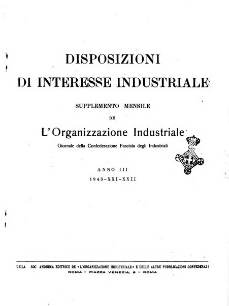 Disposizioni di interesse industriale