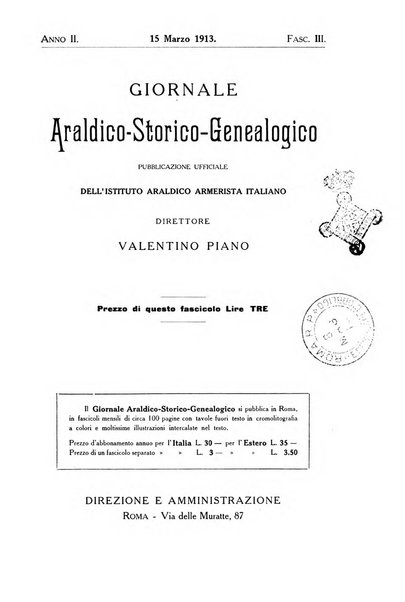 Giornale araldico-storico-genealogico pubblicazione ufficiale dell'Istituto araldico armerista italiano