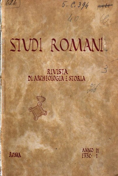 Studi romani rivista di archeologia e storia