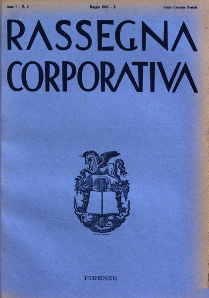 Rassegna corporativa rivista bimestrale di diritto ed economia