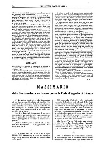 Rassegna corporativa rivista bimestrale di diritto ed economia