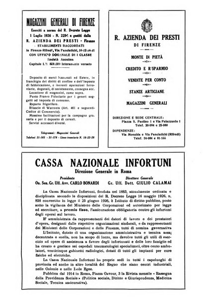 Rassegna corporativa rivista bimestrale di diritto ed economia