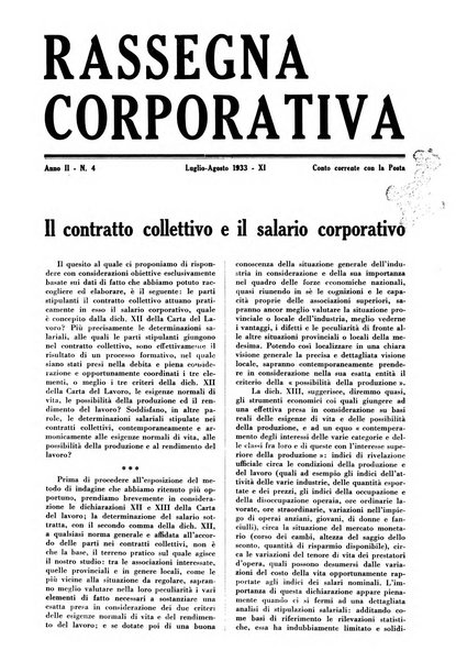 Rassegna corporativa rivista bimestrale di diritto ed economia