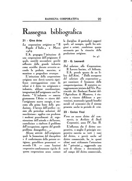 Rassegna corporativa rivista bimestrale di diritto ed economia