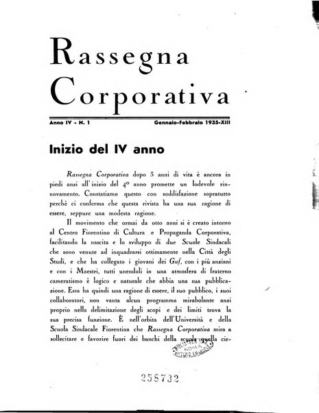 Rassegna corporativa rivista bimestrale di diritto ed economia