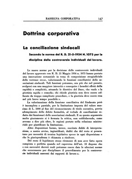 Rassegna corporativa rivista bimestrale di diritto ed economia