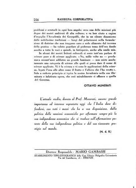 Rassegna corporativa rivista bimestrale di diritto ed economia