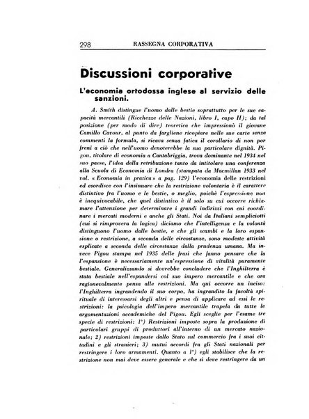 Rassegna corporativa rivista bimestrale di diritto ed economia