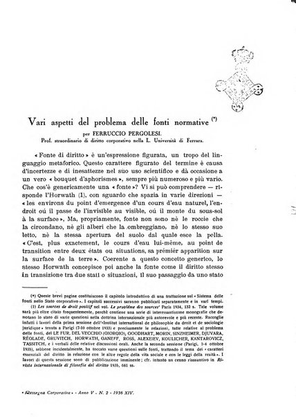 Rassegna corporativa rivista bimestrale di diritto ed economia