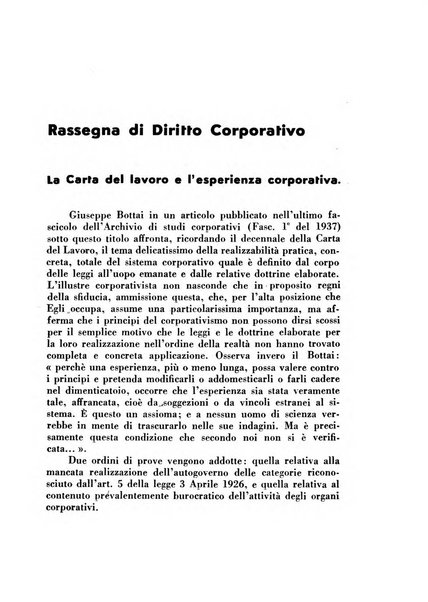 Rassegna corporativa rivista bimestrale di diritto ed economia