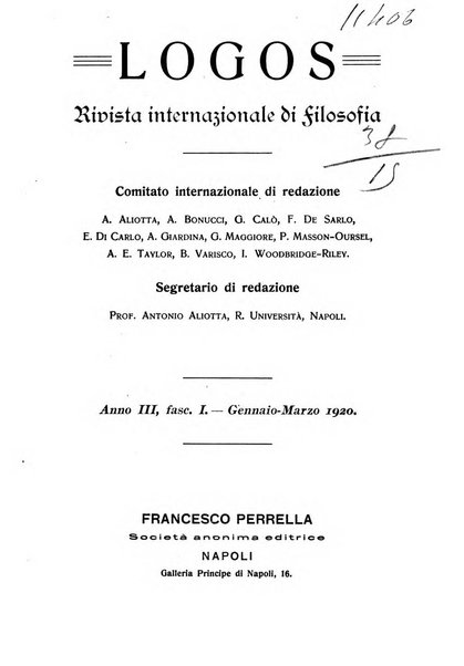 Logos rivista internazionale di filosofia