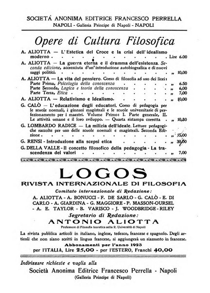 Logos rivista internazionale di filosofia