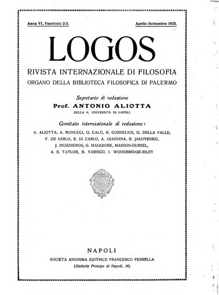 Logos rivista internazionale di filosofia