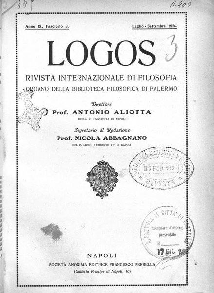 Logos rivista internazionale di filosofia