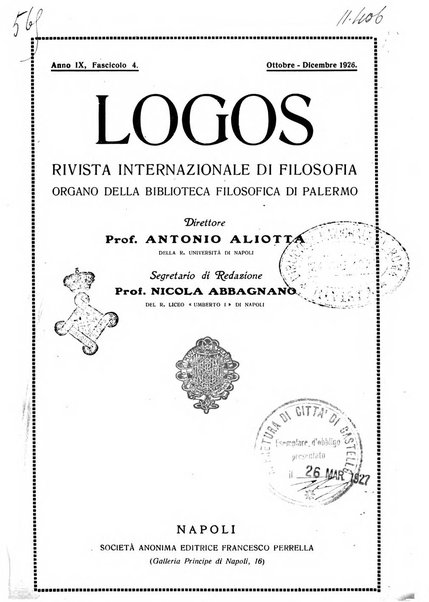 Logos rivista internazionale di filosofia