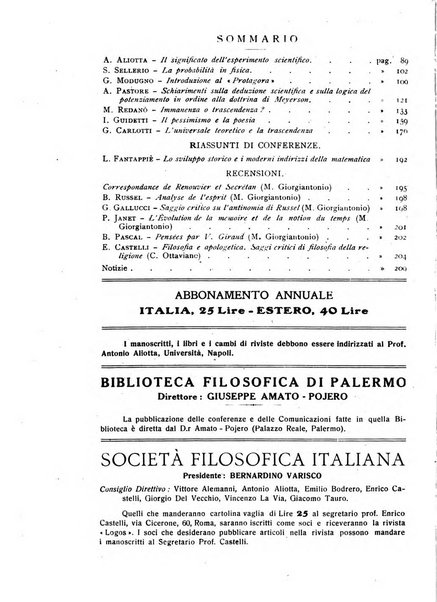 Logos rivista internazionale di filosofia