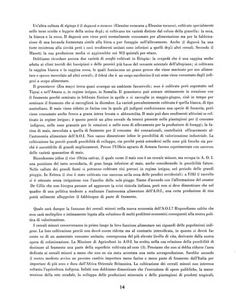 L'autarchia alimentare rassegna dei contributi alimentari dell'impero